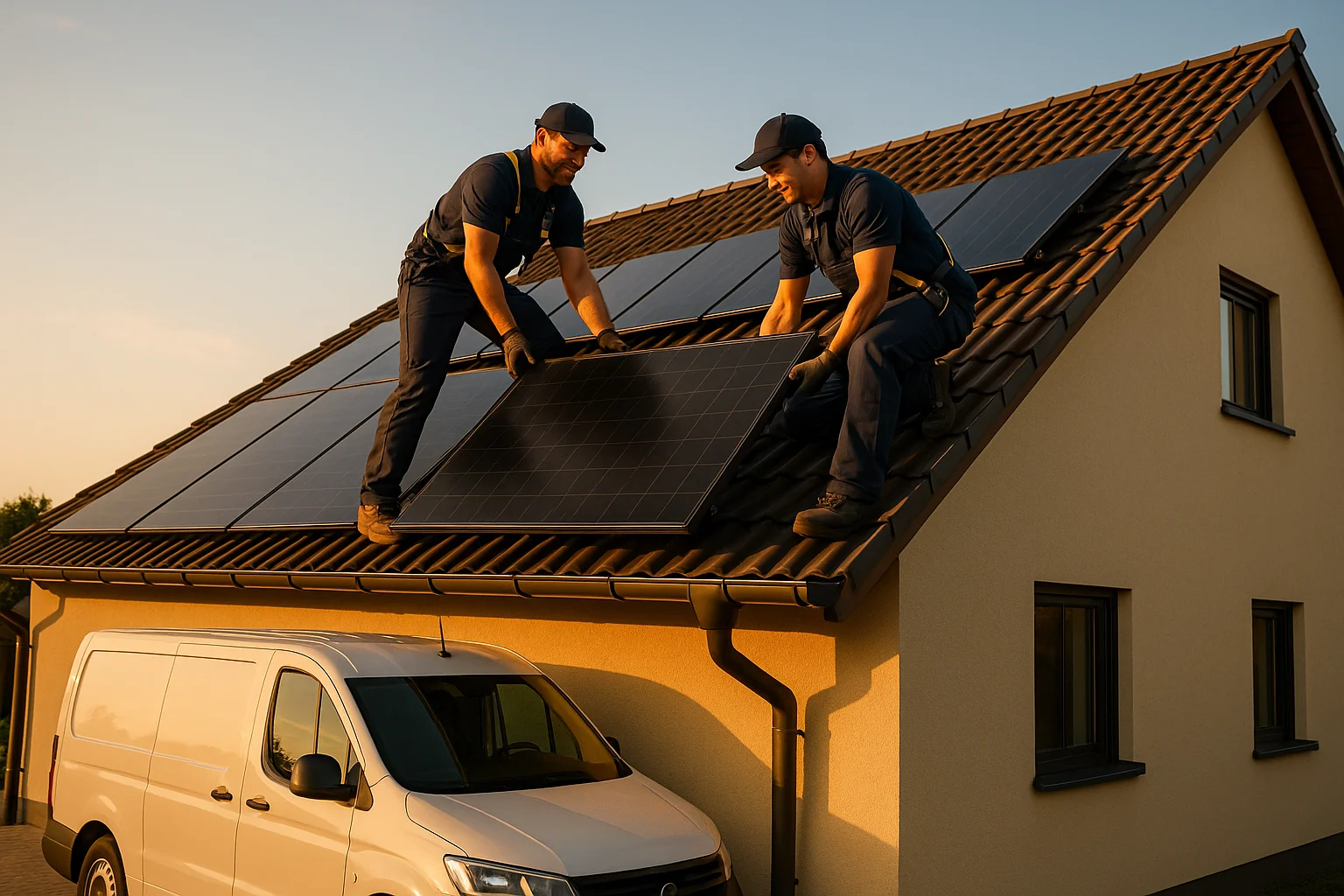 bee-doo Montage-Team bei der Installation
